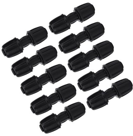 Tubo per Irrigazione, Adattatore per Irrigazione per Irrigazione Irrigazione a Goccia da Giardino 10 Pezzi Tubo per Irrigazione con Connettore Dritto per Tubo in PE da 16 Mm