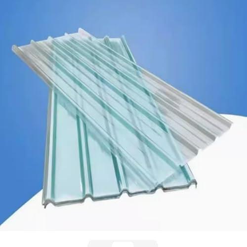Wandblech Dachblech,Dachbahn,Dachziegel Seitenpaneele Dachabdeckungen,Wärmeisolierende Fiberglas-Tageslichtplatten,Ersatz-Schuppenplatte,Welldachplatten,Leicht zu Biegen (0.9x1.6m/35x63in,15 pcs)