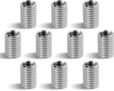 10 PCS Gewindeeinsatz M10 Auf M8, Einschraubmutter M8 Gewindeadapter, 15mm Edelstahl Gewindehülse, GewindeeinsäTze Adapter Gewindereparatursatz, Einschraubmutter Für Reparatur, Gewindereduzierung