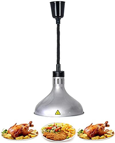 NSTVVEE Lámpara de Calor para Calentar Alimentos, lámpara para conservar el Calor de los Alimentos con Pantalla de 29 cm, luz cálida, Longitud Ajustable de 60 a 180 cm, lámpara de araña de