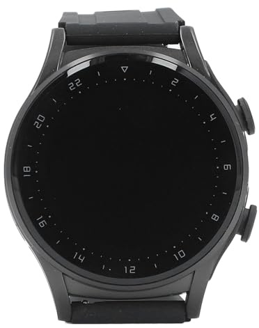 Watch de Fitness à écran de 1.39 Pouces avec écouteurs sans Fil Lecteur de Musique télécommandé Contrôle NFC Tracker pour Les Drogués de Fitness en Cuir Métallique (Black Shell (Silicone