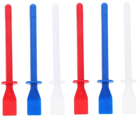 HAMPPLIES 6pcs Flexible Glue Spreader for DIY Leathercrafts Soft Tips Reusable Handheld Adhesive Applicators for PU Leather Painting and Repair
