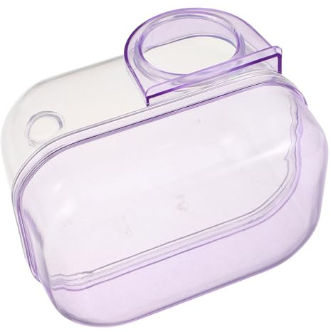 Angoily Sandbad mit Spritzschutz und Rutschfester Basis Faltbare Haustier-Badetonne für Chinchillas und kleine Nager Sandbad und Toilette Leicht zu Reinigen Violett