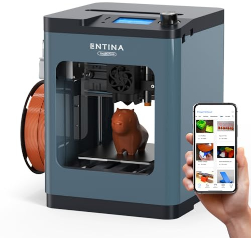 Entina Tina2 Plus Smart 3D Printers with 250MM/S Fast Printing, Fully Assembled, 3D Printer for Kids and Beginners with WiFi High Precision 3D Printing, Auto Leveling Mini 3D Printer with PEI Platform