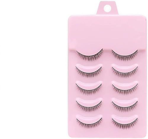 5 pares de pestañas postizas cortas de 8 mm para agrandar los ojos, ajuste perfecto, extensiones de fibra artificial, herramientas de maquillaje para mujer