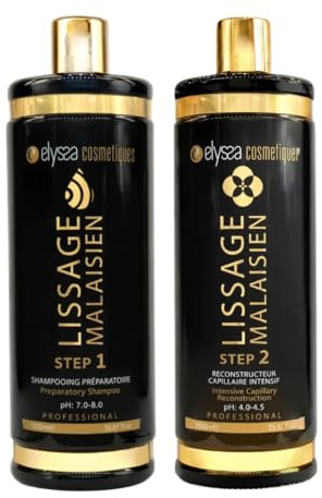 Kit Lissage Malaisien Kératine & Shampoing Clarifiant (2x1L)