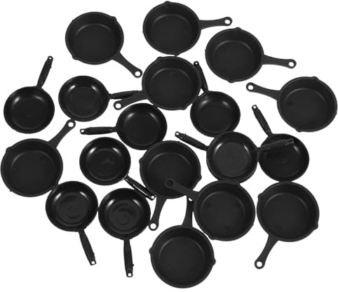 Alasum Set 20 Pezzi Padelle Miniatura Coperchio per Casa delle Bambole, Accessori Giocattolo da Cucina Fai da Te, Utensili Cucina in Miniatura per Gioco di Finzione e Decorazione