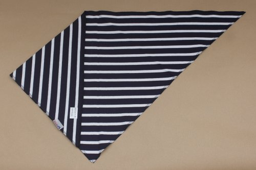 Modas Dreiecktuch blau-Weiss gestreift 60x60x85 cm bretonisches Dreieckstuch Halstuch Bandana dreieckiges Tuch