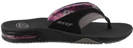 Reef Women's Fanning Flip-Flop, Black Grey, 6 UK