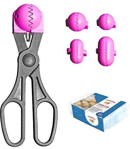La Croquetera LC014 Moldes Intercambiables para masas, Rosa, 1 utensilio + 20 bandejas