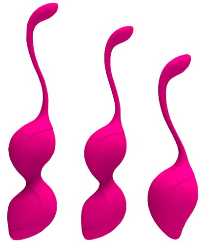 Liebeskugeln Beckenbodentraining, Allmay Medizinische Silikon Kegel Balls, Kugeln Beckenboden Trainingshilfe Beckenbodentrainer Bälle mit Vaginalmuskulatur Training, Blasenkontrolle, IPX 7 Wasserfest