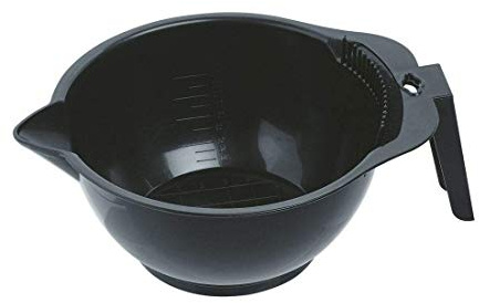 Sibel Pina Tinting Bowl With Comb Tools Hair Colour Bowl Black 300ml Capacity