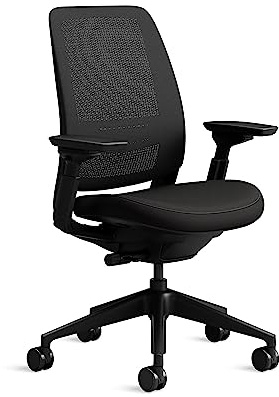 Sedia da Ufficio ergonomica Steelcase Series 2 con Supporto Lombare LiveBack e braccioli 4D Onyx, Prodotto in Europa