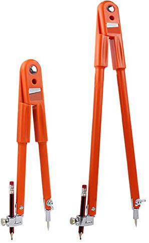 Timpfee Professioneller Kompass für die Holzbearbeitung, großer Durchmesser, verstellbare Trennwände, Markierung und Anreißkompass für Geometrie, Schreiner, Präzisionsstift, Kompass auch Zeichnen