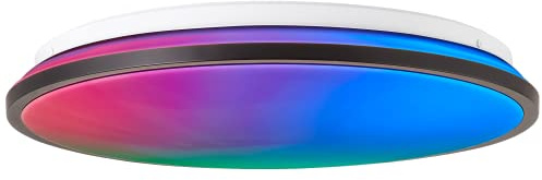 Lightbox LED Deckenlampe | Ø 40 cm | moderne Deckenleuchte mit Memory | moderne LED Deckenlampe - Deckenleuchte mit Memory Funktion - Lichtfarbe per Fernbedienung einstellbar - 40 cm Durchmesser -