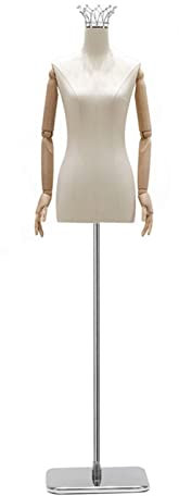 Kleiderpuppe Schneiderpuppe Schaufensterpuppe Körper Weiblich Mit Ständer, Kleiderpuppe Ständer Mit Flexiblen Armen Für Hochzeitskleid/ Brautkleid/ Pullover/ T-Shirts Für Schaufenster ( Color : Square