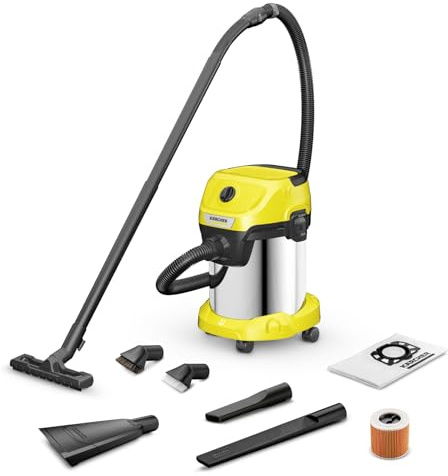 Kärcher WD 3 S V-17/6/20 Auto Nass- und Trockensauger mit Blasfunktion, 1000 W, 17 L