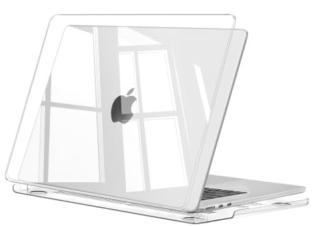 MOSISO Kompatibel mit MacBook Air 15 Zoll Hülle M5 M4 M3 M2 2026 2025-2023 | Ultradünne Hartschale Snap Schutzhülle Case Hülle für Mac Book Air 15 A3448 A3241 A3114 A2941, Kristallklar