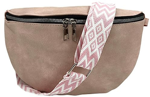 ayados Damen Crossbody Bag Bauchtasche Handtasche Schultergurt Cross body bag Tasche Schultertasche Umhängetasche 76232 (Hell Rosa)
