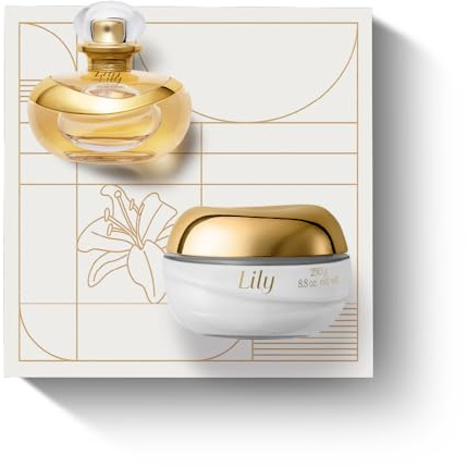 O Boticário Lily Set Regalo para Mujer | Coffret Mujer Perfume Eau de Parfum 75ml y Crema Corporal Perfumada Satinada | 250g