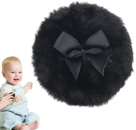 Powder Puff - Ultra Soft Round Face Body Powder Puff with Ribbon Bow - Body Powder Applicator for Kid Adult, Makeup Tool for Home & Travel