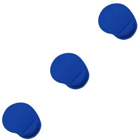 Tofficu 3stücke Ergonomisches Mauspad Mit Handauflage rutschfest Blau Für Home Office Reisen Unterstützt Handgelenk Für Gaming Büroarbeiten Umweltfreundliches Material Kompakt Leicht