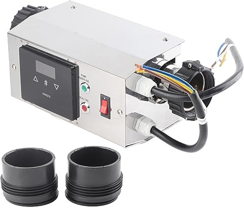 CHEOTIME Schwimmbadthermostat, 2 kW, 240 V, Upgrade-Thermostat, elektrische Schwimmbadheizung mit LCD-Display, internes Zirkulationssystem für kleine Pools, Whirlpools, Spas, Badewannen