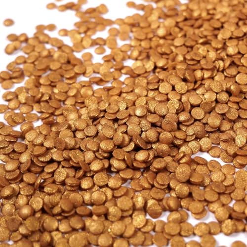 Streuselheld Konfetti Dark Gold 120g Streusel zum Dekorieren und Verzieren von Gebäck aller Art wie Torten Kuchen Keksen Zuckerstreusel