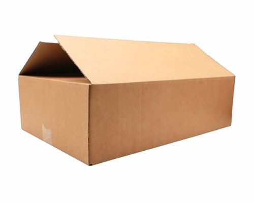 Faltkarton 520x390x290 mm Einwellig Braun | 420g/m² Kraftpapier Versandkarton für Versand | Quadratisch Versandkarton (1)