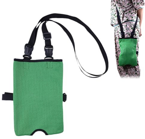 ZEPIQOR Catetere esterno, Sacche per urina, Supporto per sacca, sacche per urina, contenitore urine, Sacca del Catetere Supporto della Sacca Nascosto Borsa Tracolla, Verde