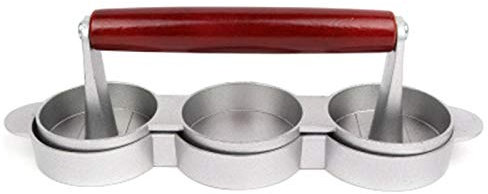 FYOBOT Mini Prensas para Hamburguesas Antiadherentes 3 Ranuras Hamburguesas PequeñAs Prensa Triple Hamburguesa de Carne MáQuina para Hacer Moldes MáQuina de Carne Carne