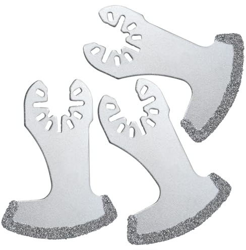 LEONTOOL Hoja de herramienta oscilante de diamante, 3 juegos de cuchillas oscilantes multiherramienta, hoja oscilante de diamante, hoja de extracción de lechada de diamante, hoja oscilante de lechada