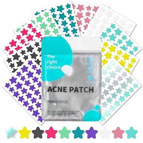 400 Piezas Parches Granos Estrella, Pimple Patches Acne Patch De Árbol De Té Y Ácido Salicílico, Pegatinas Granos Invisibles Y De Absorción Impermeable, Parches Acne Pueden Deshacerse Acné Rápidamente