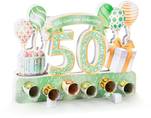 Yibat Deko 50 Geburtstag Mann Frau Geldgeschenke Verpackung, Geschenke zum 50 Geburtstag frau mann Grünes Gold Deko