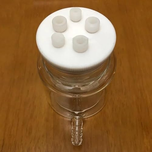 Reattore a cella elettrolitica sigillata a bagno d'acqua a doppio strato for esperimenti di elettrolisi - Dispositivo in vetro trasparente, 1 pz.(250ml)