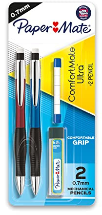 Paper Mate Comfort Mate Ultra Mechanical Pencil Set, 0.7mm, HB #2, Assorted Colors, 2 Count