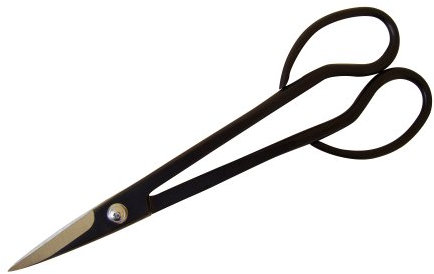 Profi Bonsai Schere schwarz Edelstahlschneide Bonsaizubehör (Profi Bonsai Schere schwarz, sehr fein 18 cm)