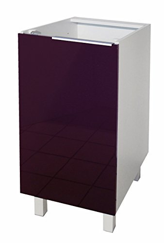 Berlioz créations CP4BA - Mueble bajo de Cocina con 1 Puerta (40 cm), Color Morado Brillante