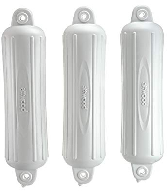 attwood Boat Fenders, SoftSide 93553P2-Parafango per Barca, 12,7 x 55,9 cm, Confezione da 3 Unisex-Adulto, Bianco, Taglia Unica