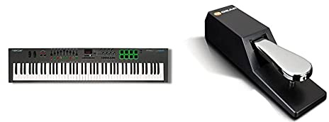 Nektar Impact LX88+ USB MIDI Keyboard Controller with DAW Integration & M-Audio SP-2 - Universal Sustain Pedal with Piano Style Action, The Ideal Accessory for MIDI Keyboards, Digital Pianos