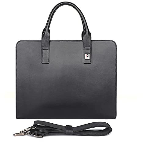 Herren Laptoptasche Arbeitstasche Handtasche, Mens Echtes Leder 13 Zoll Laptop Portfolio Satchel Büro Aktentasche Crossbody Handtasche Business Messenger Bag mit Schultergurt Laptop Businesstasche Sch