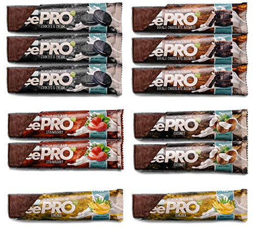 Vegane Proteinriegel MIX BOX - 24x74g - unglaublich lecker - veePRO Proteinriegel 20g Eiweiß, 27% Ballaststoffe - High Protein, High Fiber, Low Carb Eiweißriegel - 100% vegan & glutenfrei