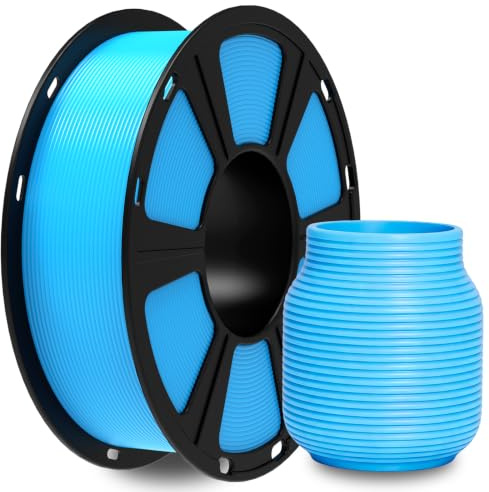 Giantarm PLA-filament 1,75 mm, PLA Plus 3D-skrivarfilament, mått +/- 0,02 mm, 1 kg spole för 3D-skrivare i vakuumförpackning, ljusblå