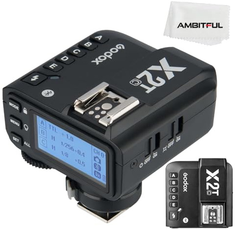 Godox X2T-C TTL 2.4G Wireless Flash Trigger for Canon, Bluetooth Connection, 1/8000s HSS, TCM Function, 5 Separate Group Buttons, 3 Function Button for Quick Setting For Canon Camera