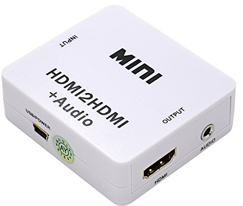 BOWONG Mini HDMI Converter, HDMI to HDMI Video Audio Extractor - Adaptor Switch for PC, Laptop, HDTV Projector