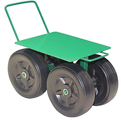 Gartenwagensitz mit Rollen, Trolley mit 4 Rädern, Werkzeug, Gartenhocker, Sitz, Gartenwagen, langlebig, für Terrasse, Rasen, Nutzfahrzeug im Freien