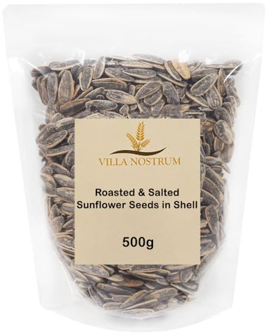 Roasted & Salted Sunflower Seeds in Shell 500g by Villa Nostrum