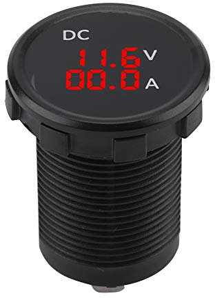 Voltmetro Amperometro Digitale, Voltmetro Amperometro Digitale Display LED Rosso 12V 24V, Misuratore di Tensione e Corrente per Moto, Auto, Barca, ATV, Camper, Roulotte con