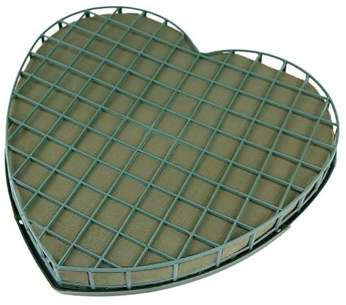 GYOTUU Wet Floral Foam Bricks, Heart Shaped Blocks, Floristry Supplies, Sponge Holders, Foam Cage, DIY Flower Arrangement Supplies for Weddings Birthday 31 * 30.5cm