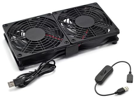 Multi Use 120 mm USB Powered Fan for Enhanced Cooling of Routers Workstation and Gaming Laptop Stands